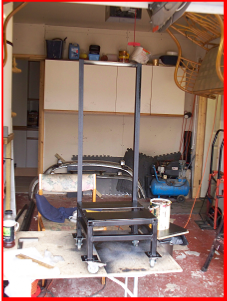 Furnace stand to help me move it around the workshop after use.