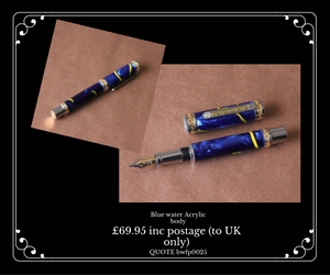Hand turned fountain pen for sale